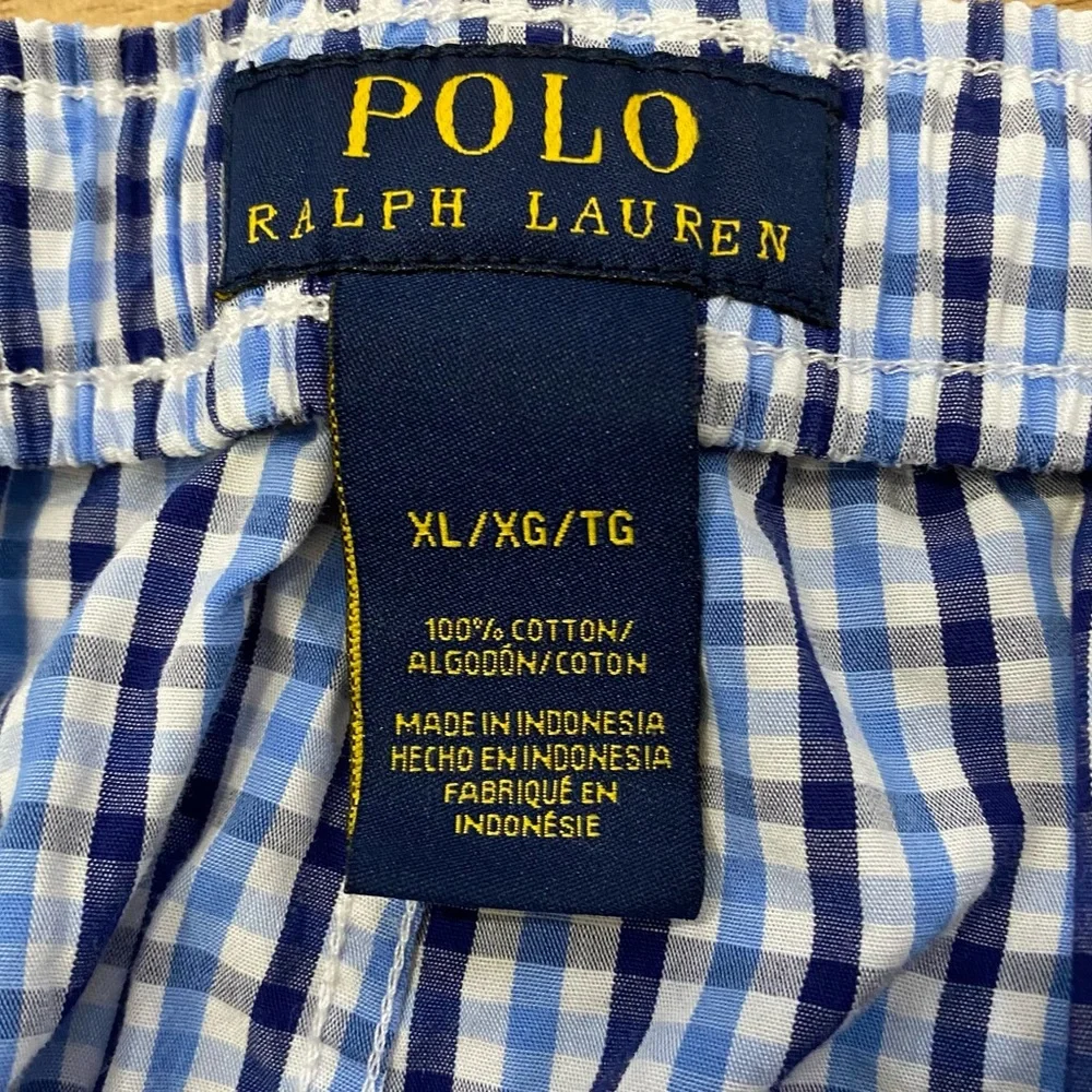 Polo by Ralph Lauren Men’s XL Blue Plaid Cotton Pajama/Lounge Pants‎